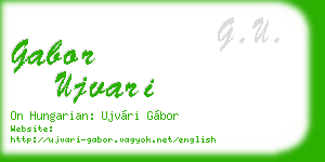 gabor ujvari business card